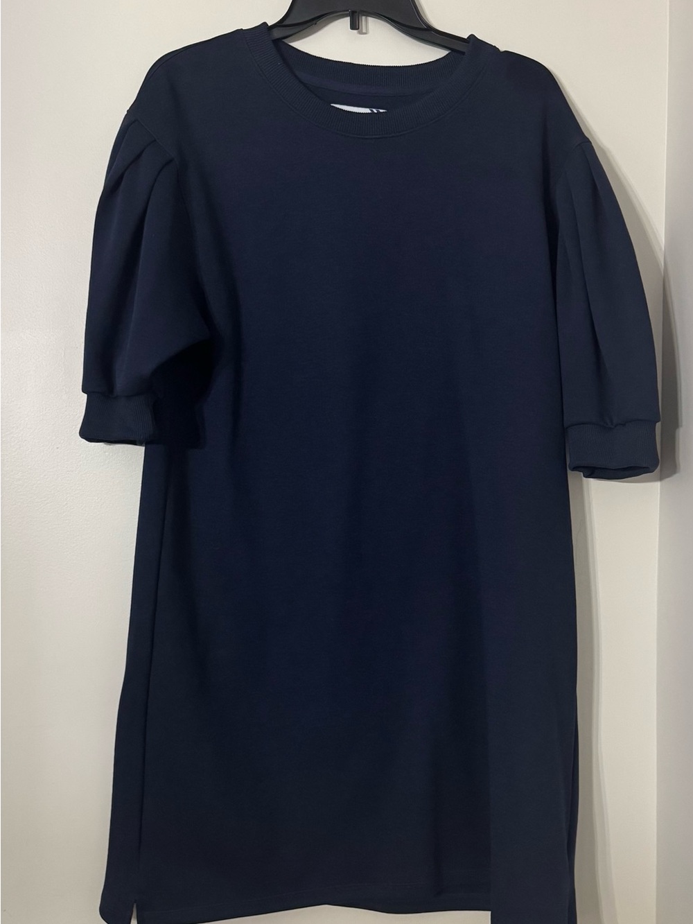Addison Bay Navy Puff-Sleeve Shift Dress